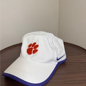 Clemson Football On-field Nike White and Purple Golf Hat